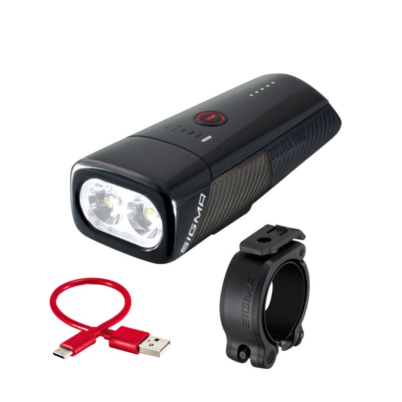 Sigma lampka przednia BUSTER 1100 FL czarna