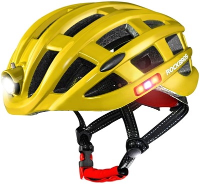 Rockbros kask rowerowy MTB z lampką żółty 57-62cm