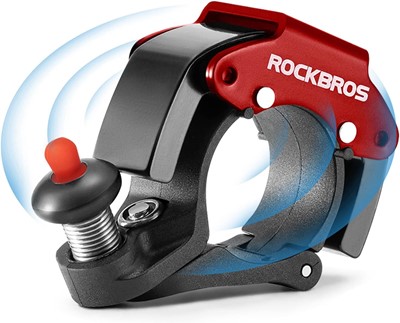 Rockbros dzwonek aluminiowy mechaniczny czerwony