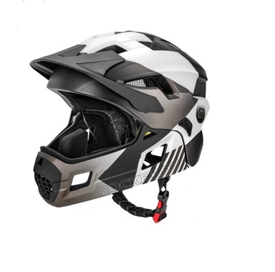 Rockbros dziecięcy kask z osłoną 48-54cm czarny