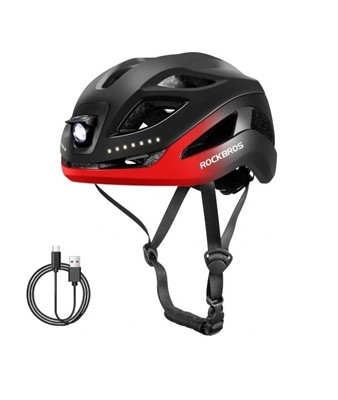 Rockbros kask rowerowy z lampką USB 10110035004