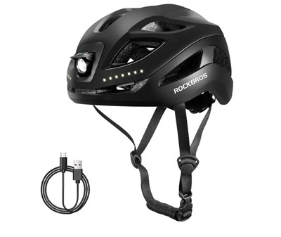 Rockbros kask rowerowy z lampką USB 10110035001