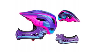 Rockbros kask rowerowy dziecięcy 53-58cm fioletowy